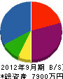 田子建設 貸借対照表 2012年9月期
