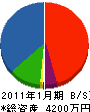 笠井建設 貸借対照表 2011年1月期
