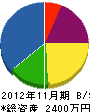 石坂電工 貸借対照表 2012年11月期