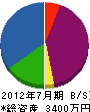 森澤商会 貸借対照表 2012年7月期