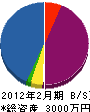 川中電設 貸借対照表 2012年2月期
