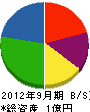 渡辺土木 貸借対照表 2012年9月期