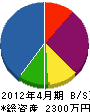 藤枝美装 貸借対照表 2012年4月期