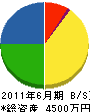 佐川建設 貸借対照表 2011年6月期