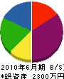 東谷工営 貸借対照表 2010年6月期 東谷工営 貸借対照表 2010年6月期