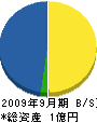 西島工務店 貸借対照表 2009年9月期