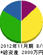 相川組 貸借対照表 2012年11月期
