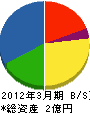 ヤマザキ技販 貸借対照表 2012年3月期
