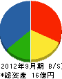 鍋島商店 貸借対照表 2012年9月期