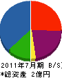 瀬川重機 貸借対照表 2011年7月期