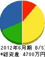佐川建設 貸借対照表 2012年6月期