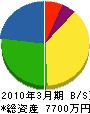勝田ガス事業（同） 貸借対照表 2010年3月期