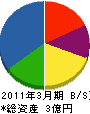 野田電気設備 貸借対照表 2011年3月期