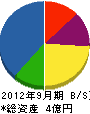 興龍社 貸借対照表 2012年9月期