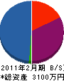 ヤナセ建設 貸借対照表 2011年2月期