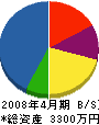 北川 貸借対照表 2008年4月期