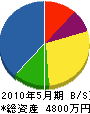 小泉電気工事 貸借対照表 2010年5月期