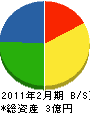 金田金物店 貸借対照表 2011年2月期