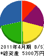 北川塗装 貸借対照表 2011年4月期