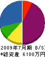 中嶋電興 貸借対照表 2009年7月期
