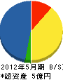 渡邉組 貸借対照表 2012年5月期