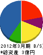 東興電気工業 貸借対照表 2012年3月期
