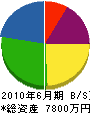 東島工業 貸借対照表 2010年6月期