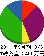植田塗装店 貸借対照表 2011年9月期