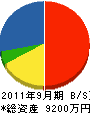 室田電気商会 貸借対照表 2011年9月期