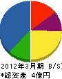 千陽電気工業 貸借対照表 2012年3月期