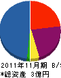 ノア・テクニカ 貸借対照表 2011年11月期