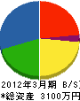 韮沢工務店 貸借対照表 2012年3月期