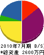 小川造園 貸借対照表 2010年7月期