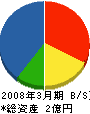 日本緑化施設 貸借対照表 2008年3月期