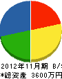 染谷工業 貸借対照表 2012年11月期