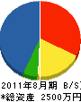 柴田電機 貸借対照表 2011年8月期