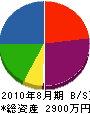 山田電装サービス社 貸借対照表 2010年8月期