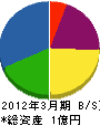 廣川組 貸借対照表 2012年3月期