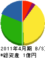 長野建設 貸借対照表 2011年4月期