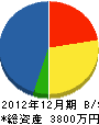 上野建設 貸借対照表 2012年12月期