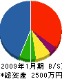 須藤電気工事 貸借対照表 2009年1月期