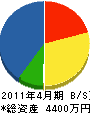 小川工業 貸借対照表 2011年4月期