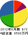 福岡建設 貸借対照表 2012年6月期