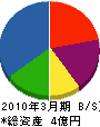 津田工務店滋賀 貸借対照表 2010年3月期