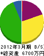 岩崎建設 貸借対照表 2012年3月期