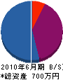 元村造園 貸借対照表 2010年6月期