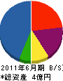 小川建設 貸借対照表 2011年6月期
