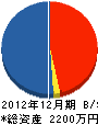 高澤工務店 貸借対照表 2012年12月期