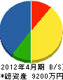 九州消防 貸借対照表 2012年4月期