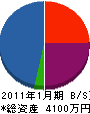 栗芝 貸借対照表 2011年1月期